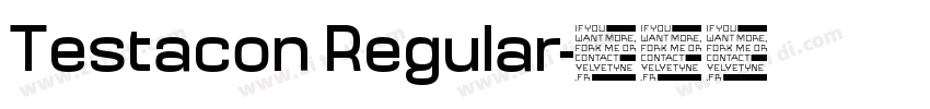 Testacon Regular字体转换